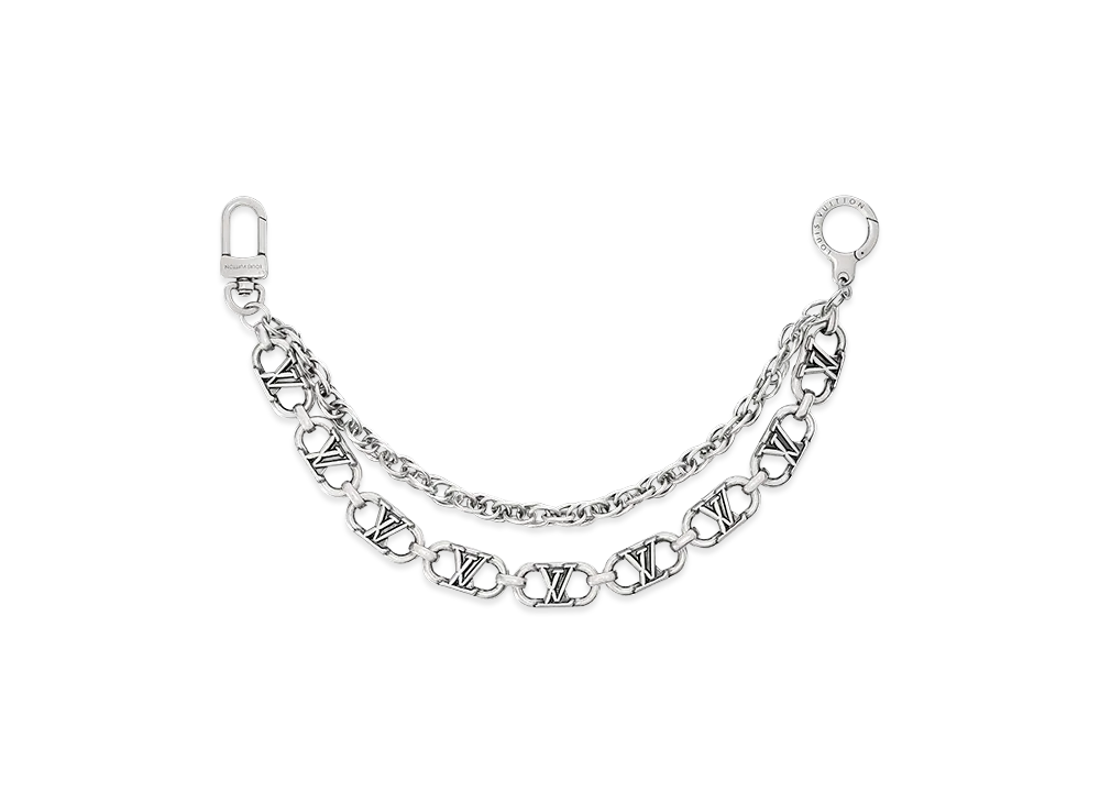 Louis Vuitton Chain Belt LV Flower Link "Silver"