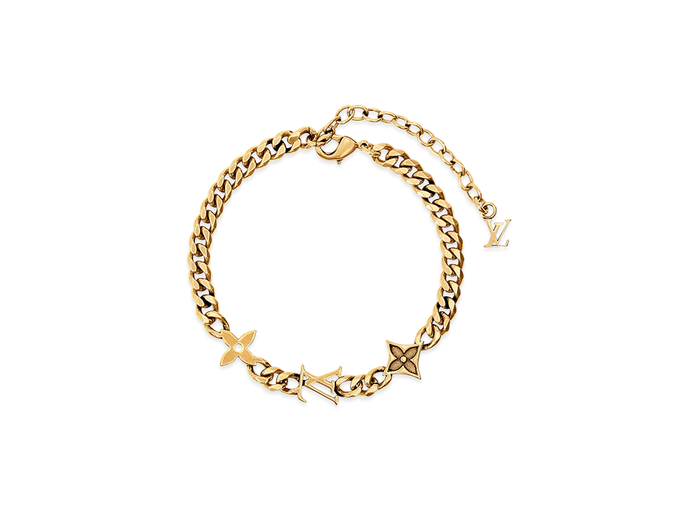 Louis Vuitton Bracelet Monogram Row "Gold"