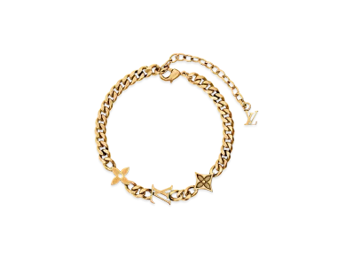 Louis Vuitton Bracelet Monogram Row "Gold"