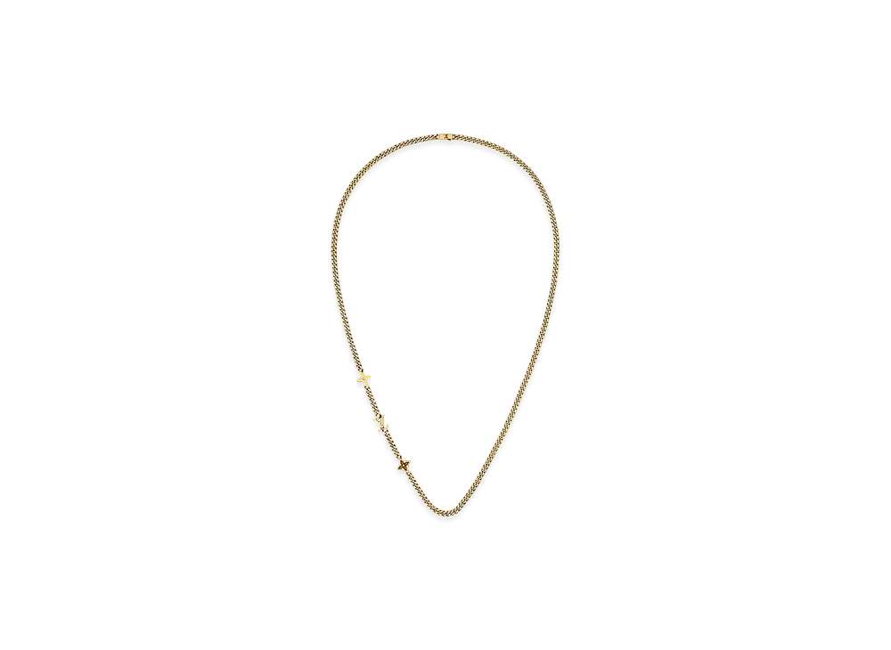 Louis Vuitton Monogram Row Necklace "Gold"