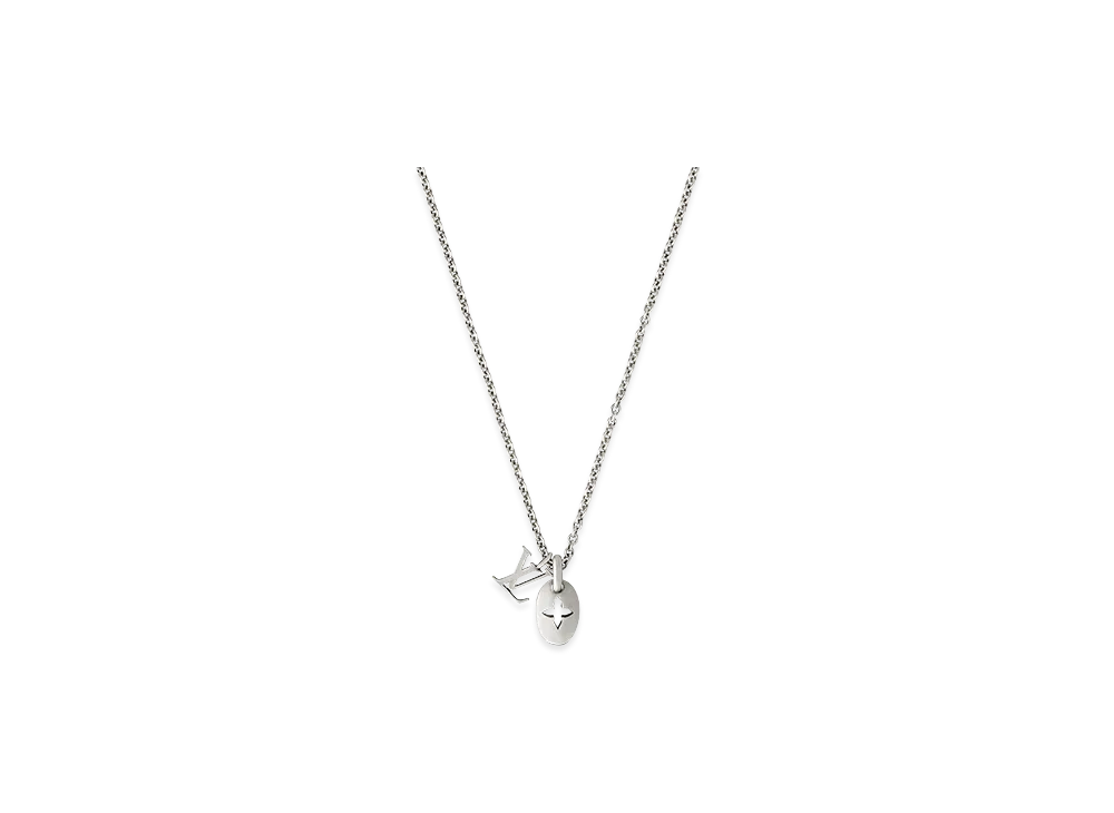 Louis Vuitton Pendant Monogram Flower "Silver"
