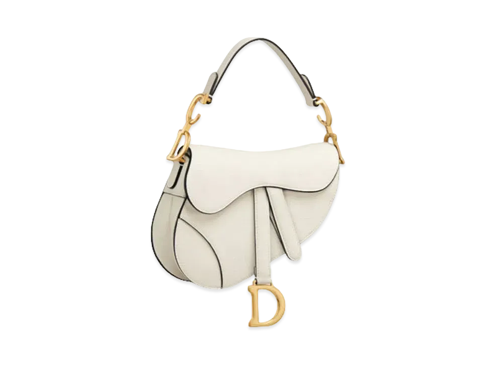 Dior Mini Saddle Bag "White"