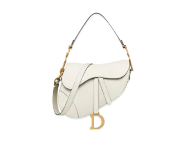 Dior Saddle Bag Strap Grained Calfskin "Latte"