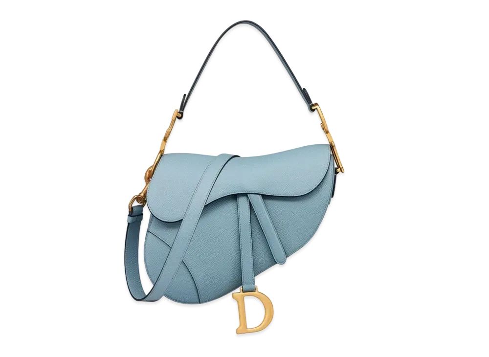 Dior Saddle Bag Grained Calfskin "Horison Blue"