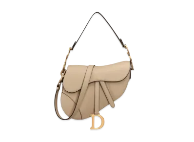 Dior Saddle Bag Strap Grained Calfskin "Sand"