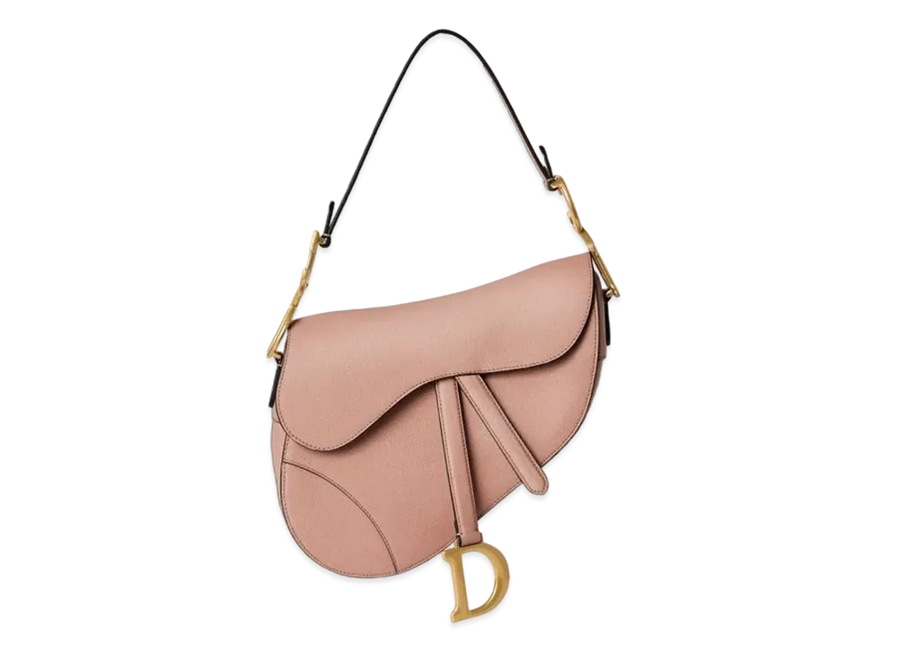 Dior Saddle Bag Strap Grained Calfskin "Blush"