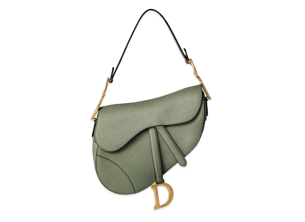 Dior Saddle Bag Grained Calfskin "Cedar Green"