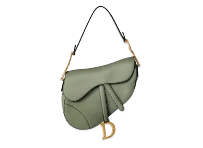 Dior Saddle Bag Grained Calfskin "Cedar Green"