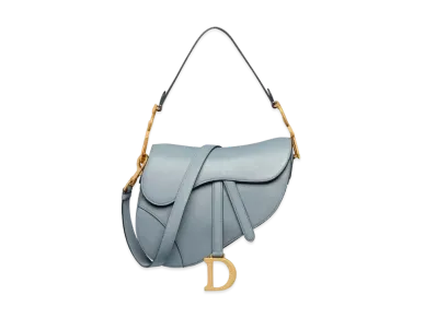 Dior Saddle Bag Strap Goatskin "Cloud Blue"