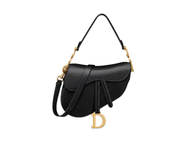Dior Saddle Bag Strap Goatskin "Black"
