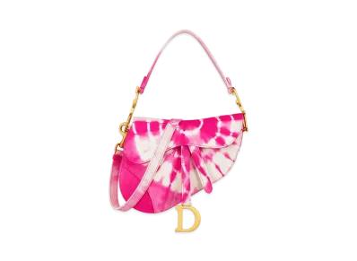 Dior Miss Dior Saddle Bag with Strap Tie & Dior Denim "Fuchsia"