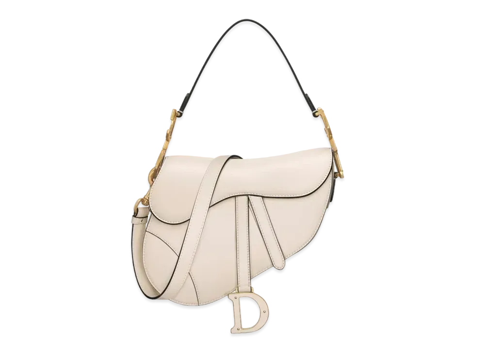 Dior Saddle Bag Strap Smooth Calfskin "Dusty Ivory"