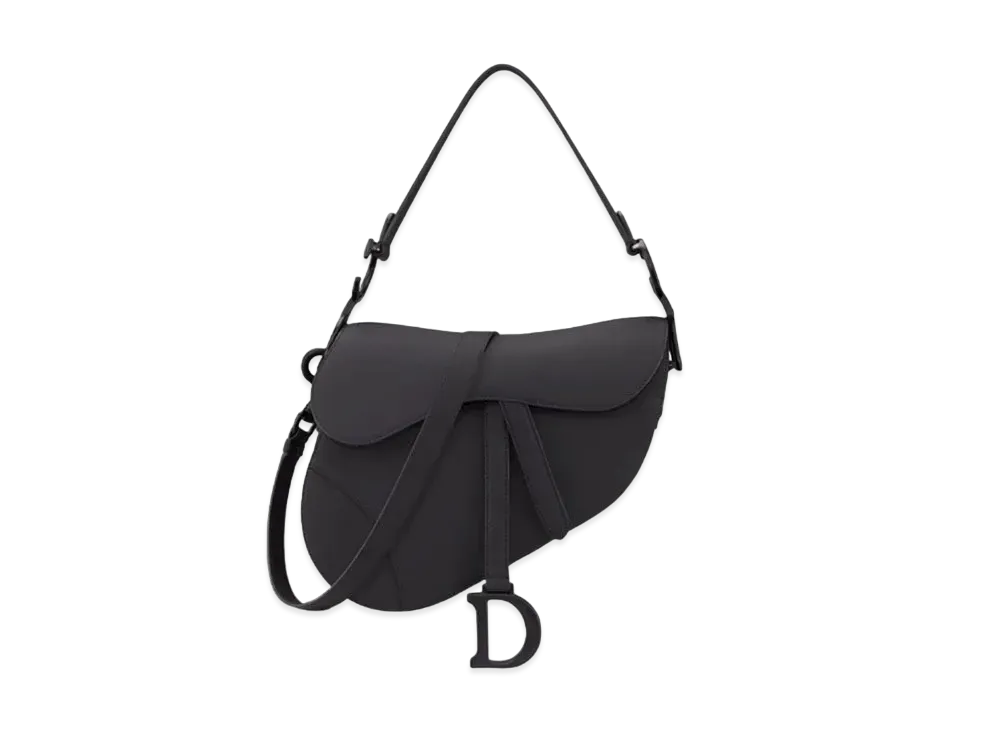 Dior Saddle Bag Strap Ultramatte Calfskin "Black"