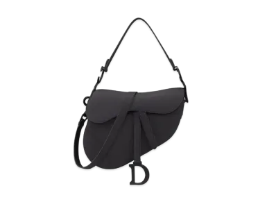 Dior Saddle Bag Strap Ultramatte Calfskin "Black"