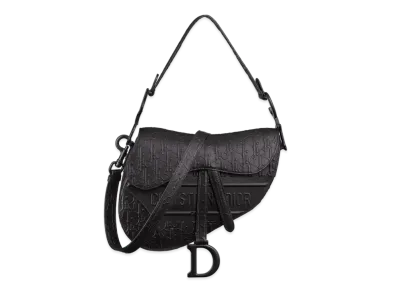 Dior Saddle Bag Strap Dior Oblique Embossed Calfskin "Black"