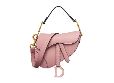 Dior Mini Saddle Bag with Strap "Antique Pink"