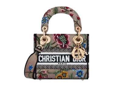 Dior Lady D-Lite Mini Bag Dior Petites Fleurs Embroidery "Multicolor"