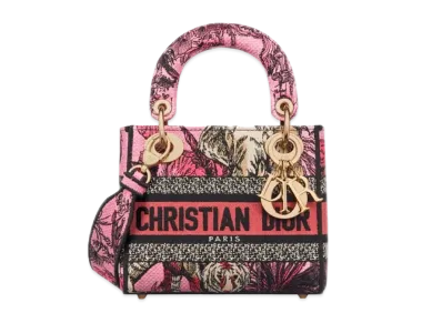 Dior Mini Lady D-Lite Bag Toile De Jouy Voyage Embroidery "Multicolor"
