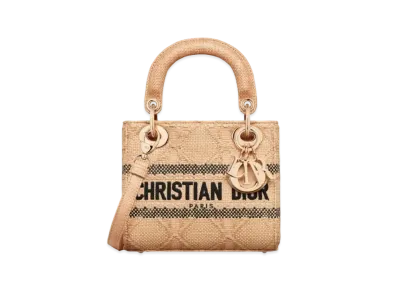 Dior Mini Lady D Lite Bag Cannage Raffia "Natural"