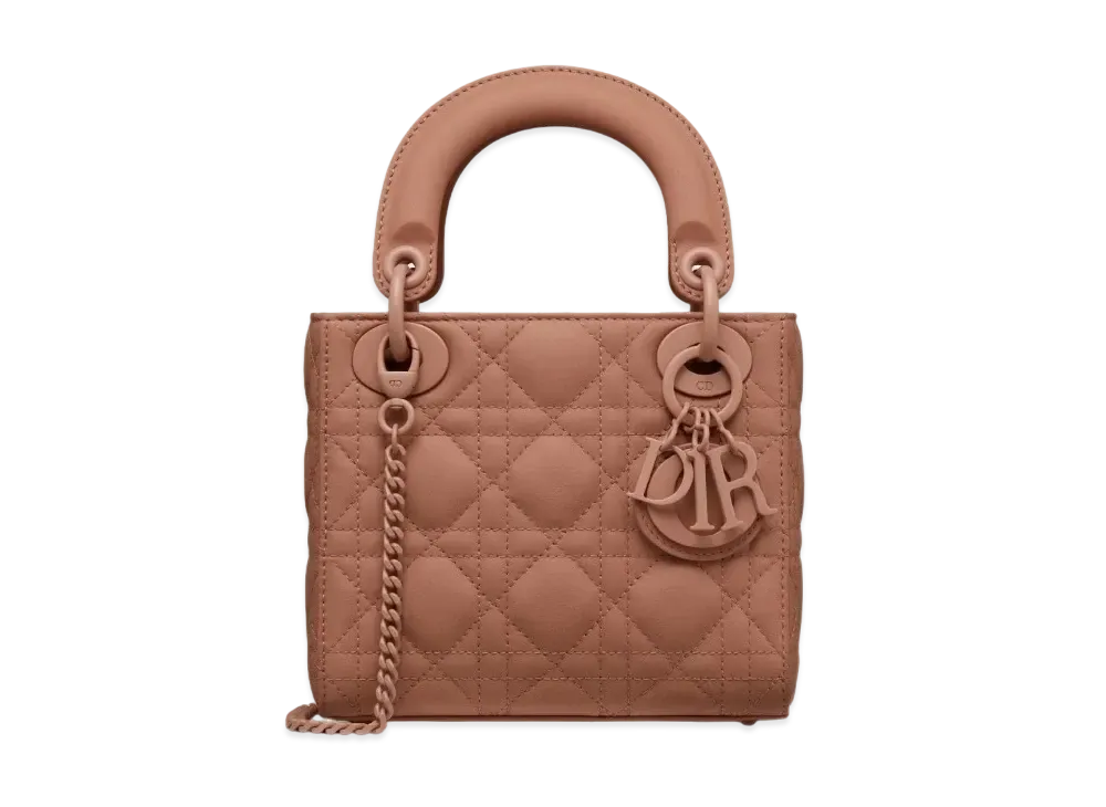 Dior Mini Lady Bag Ultramatte Cannage Calfskin "Blush"