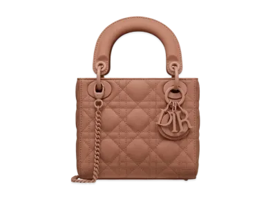 Dior Mini Lady Bag Ultramatte Cannage Calfskin "Blush"