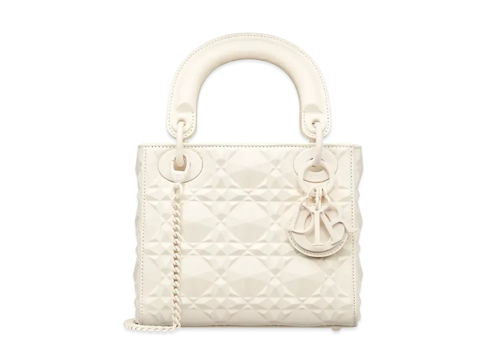 Dior Mini Lady Bag Diamond Motif "Latte"