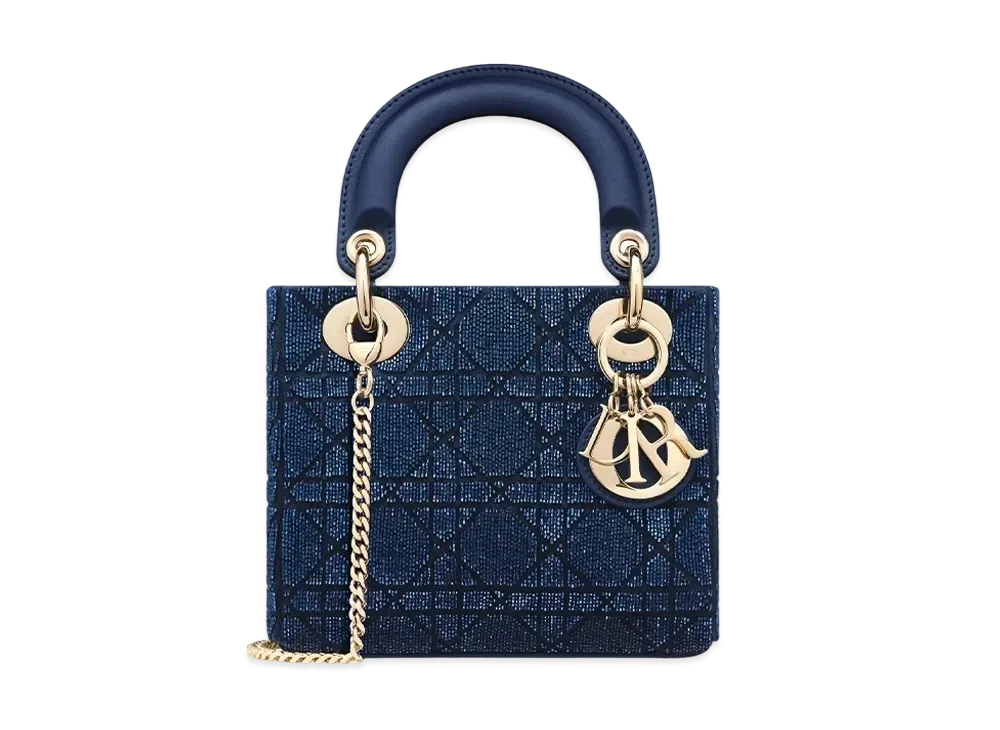 Dior Mini Lady Bag Micro Pearl "Deep Ocean Blue"