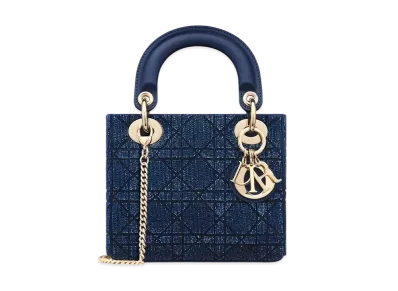 Dior Mini Lady Bag Micro Pearl "Deep Ocean Blue"