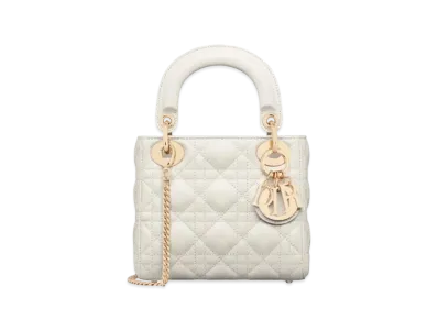 Dior Mini Lady Bag Cannage Lambskin "Latte"