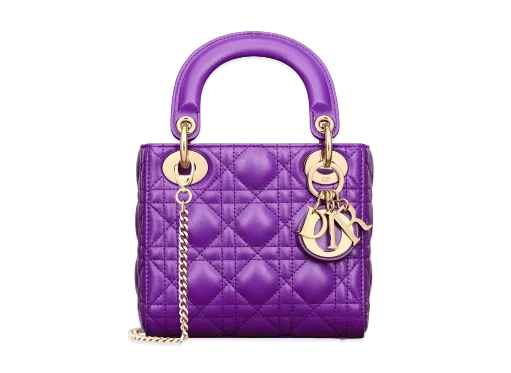 Dior Mini Lady Bag Cannage Lambskin "Purple"