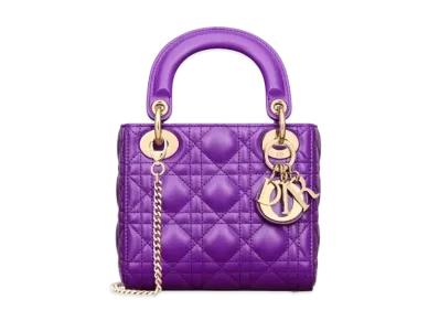 Dior Mini Lady Bag Cannage Lambskin "Purple"