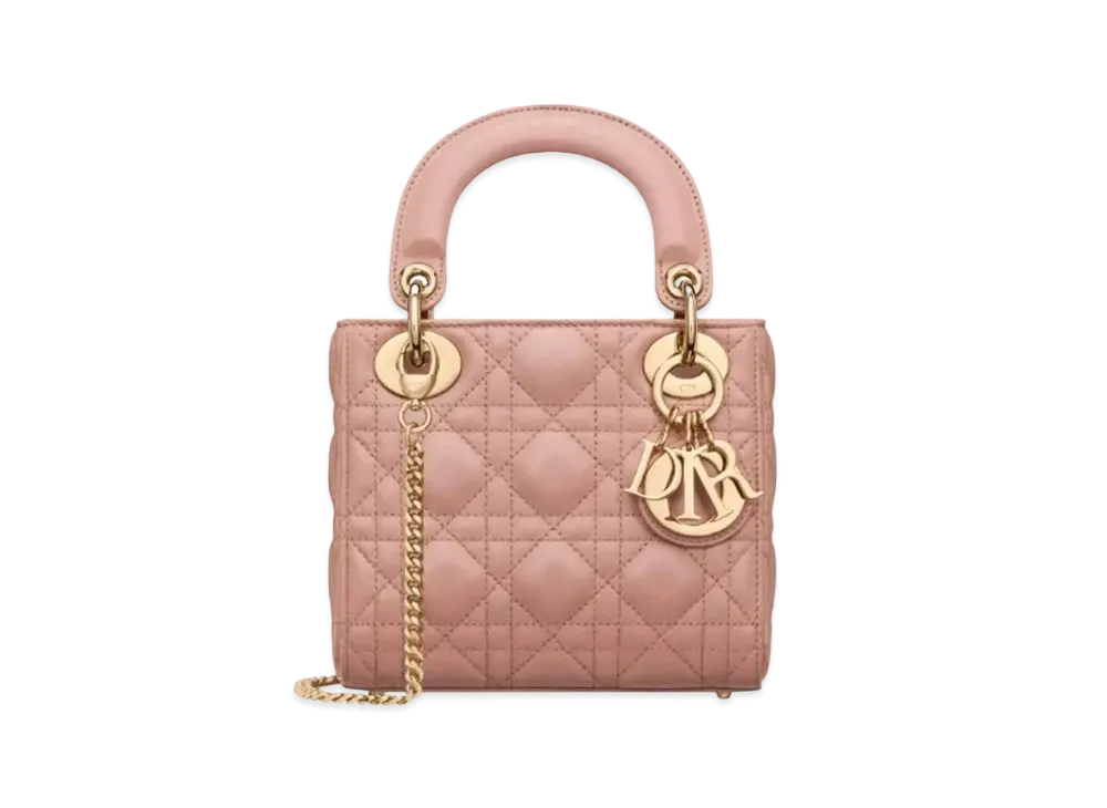 Dior Mini Lady Bag Cannage Lambskin "Blush"
