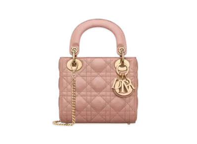 Dior Mini Lady Bag Cannage Lambskin "Blush"