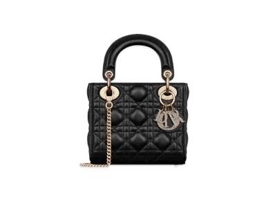 Dior Mini Lady Dior Bag Cannage Lambskin "Black"