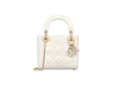 Dior Mini Lady Dior Bag Cannage Lambskin "Latte"