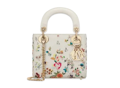 Dior Mini Lady Bag Small Flowers "Latte/Multicolor"