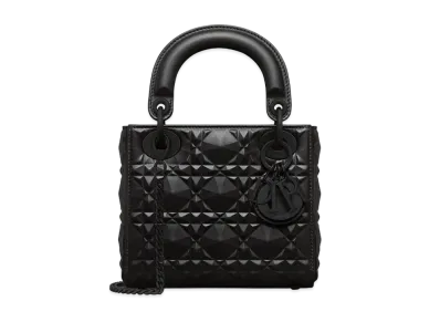 Dior Mini Lady Bag Diamond Motif "Black"