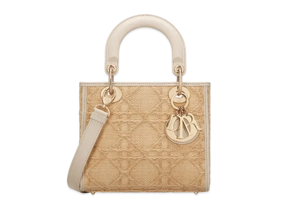 Dior Small Lady D Lite Bag Macro Cannage Raffia "Natural"