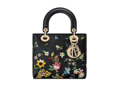 Dior Small Lady Bag Small Flowers "Black/Multicolor"