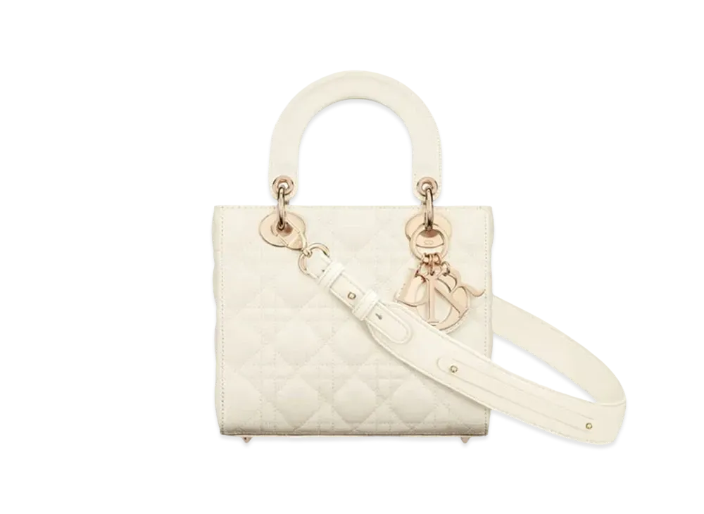 Dior Small Lady Bag My ABCDior Cannage Lambskin "Latte"