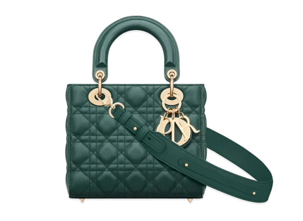 Dior Small Lady Bag My ABCDior Cannage Lambskin "Deep Green"