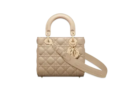 Dior Small Lady Bag My ABCDior Cannage Lambskin "Sand"