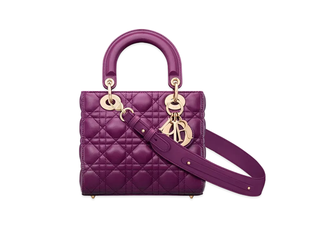Dior Small Lady Dior My ABCDior Bag Cannage Lambskin "Mulberry"