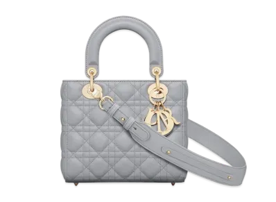 Dior Small Lady Bag My ABCDior Cannage Lambskin "Ethereal Gray"