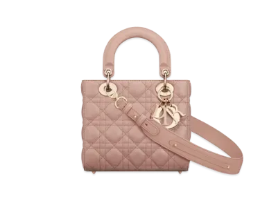Dior Small Lady Bag My ABCDior Cannage Lambskin "Blush"
