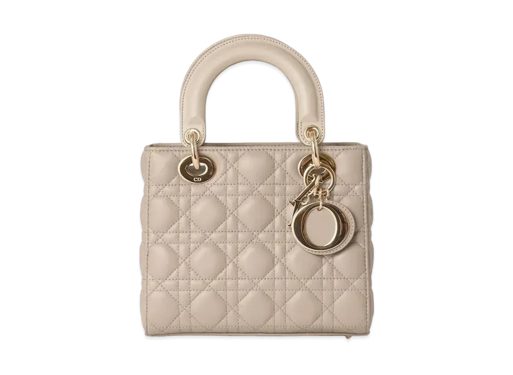Dior Small Lady Bag My ABCDior Cannage Lambskin "Caramel Beige"