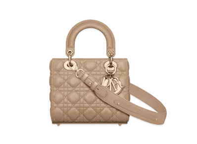 Dior Small Lady Dior My ABCDior Bag Cannage Lambskin "Biscuit"