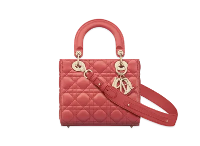 Dior Dioriviera Small Lady Dior My ABCDior Bag Cannage Lambskin "Coral"
