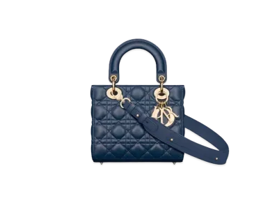 Dior Small Lady Bag My ABCDior Cannage Lambskin "Deep Ocean Blue"