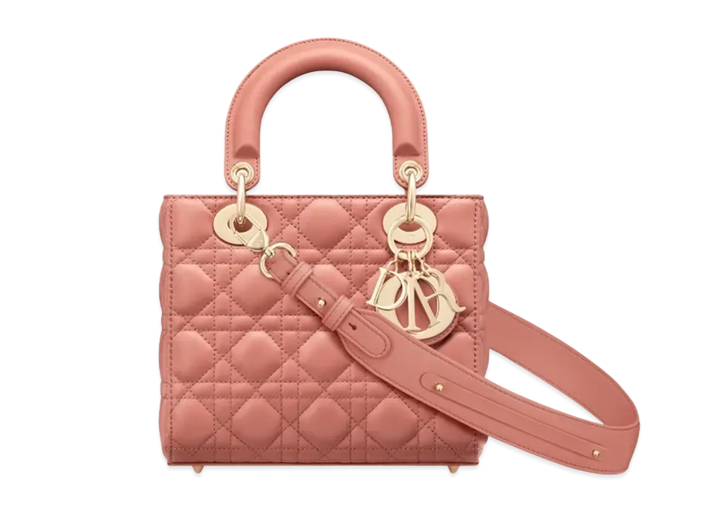 Dior Small Lady Bag My ABCDior Cannage Lambskin "Ethereal Pink"